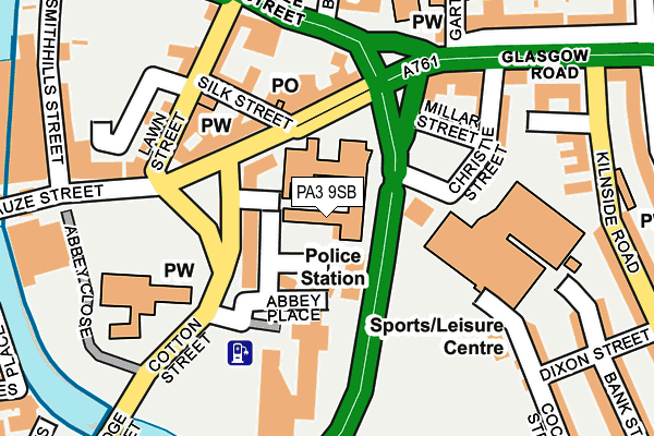 PA3 9SB map - OS OpenMap – Local (Ordnance Survey)