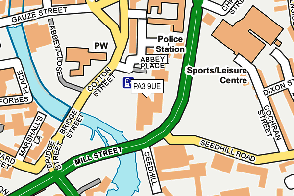 PA3 9UE map - OS OpenMap – Local (Ordnance Survey)
