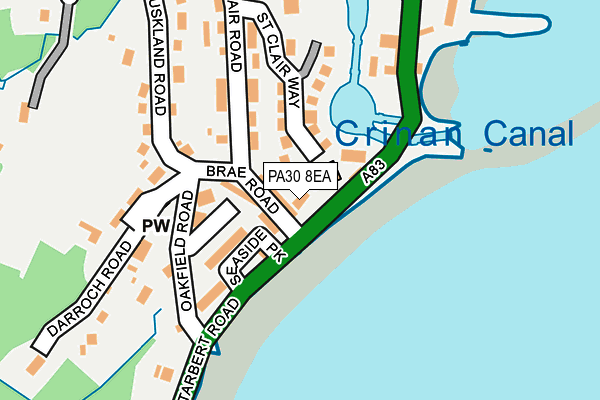 PA30 8EA map - OS OpenMap – Local (Ordnance Survey)