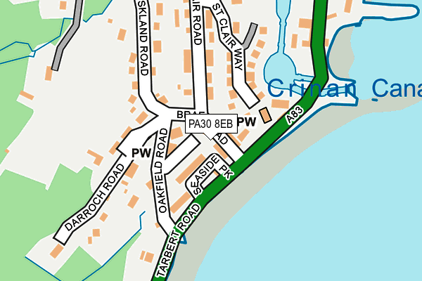 PA30 8EB map - OS OpenMap – Local (Ordnance Survey)