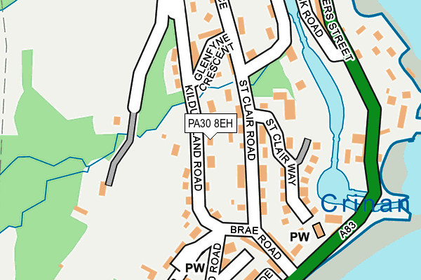 PA30 8EH map - OS OpenMap – Local (Ordnance Survey)