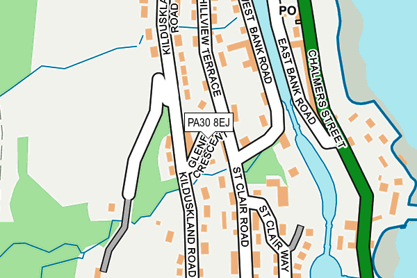 PA30 8EJ map - OS OpenMap – Local (Ordnance Survey)