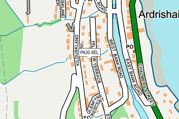 PA30 8EL map - OS OpenMap – Local (Ordnance Survey)