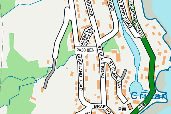 PA30 8EN map - OS OpenMap – Local (Ordnance Survey)