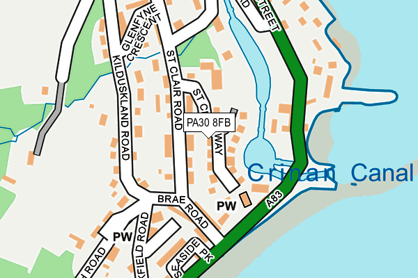 PA30 8FB map - OS OpenMap – Local (Ordnance Survey)