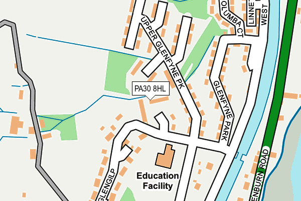 PA30 8HL map - OS OpenMap – Local (Ordnance Survey)