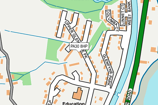 PA30 8HP map - OS OpenMap – Local (Ordnance Survey)