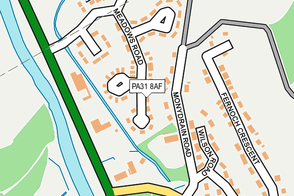 PA31 8AF map - OS OpenMap – Local (Ordnance Survey)