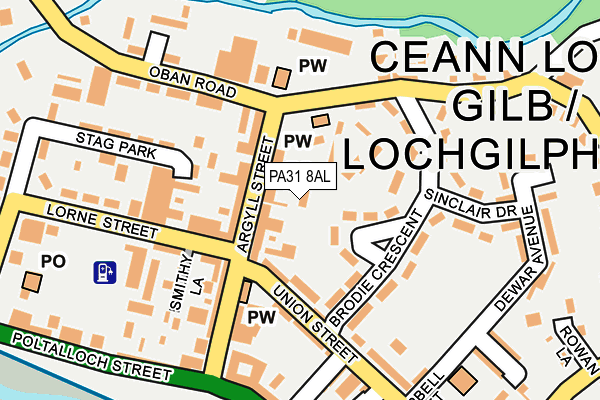 PA31 8AL map - OS OpenMap – Local (Ordnance Survey)