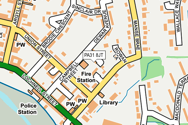PA31 8JT map - OS OpenMap – Local (Ordnance Survey)