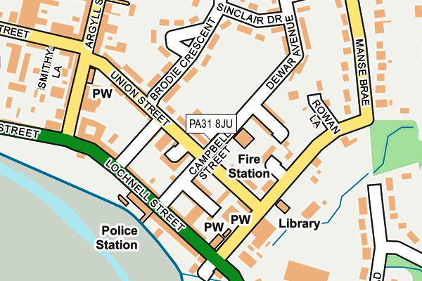 PA31 8JU map - OS OpenMap – Local (Ordnance Survey)