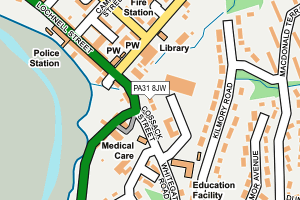 PA31 8JW map - OS OpenMap – Local (Ordnance Survey)