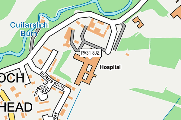PA31 8JZ map - OS OpenMap – Local (Ordnance Survey)