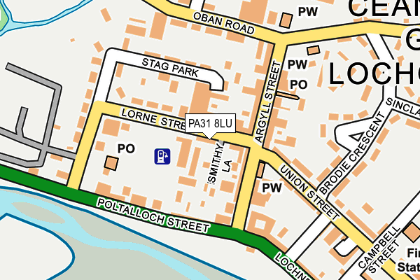 PA31 8LU map - OS OpenMap – Local (Ordnance Survey)