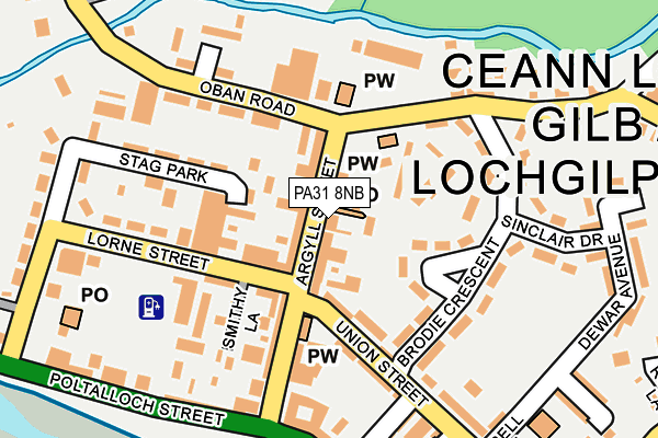 PA31 8NB map - OS OpenMap – Local (Ordnance Survey)