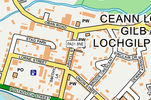 Map of ARGYLL COMMUNITY SHOP CIC at local scale