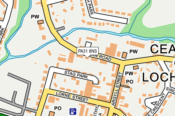 PA31 8NS map - OS OpenMap – Local (Ordnance Survey)