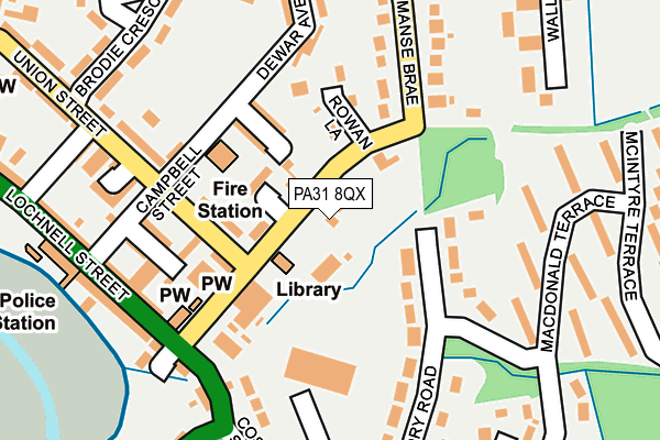 PA31 8QX map - OS OpenMap – Local (Ordnance Survey)