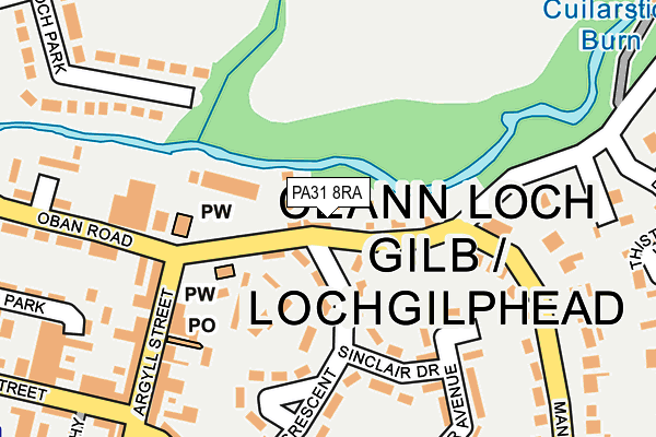 PA31 8RA map - OS OpenMap – Local (Ordnance Survey)
