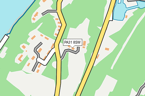 PA31 8SW map - OS OpenMap – Local (Ordnance Survey)