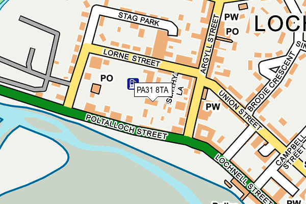 PA31 8TA map - OS OpenMap – Local (Ordnance Survey)