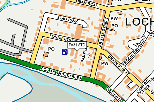PA31 8TD map - OS OpenMap – Local (Ordnance Survey)