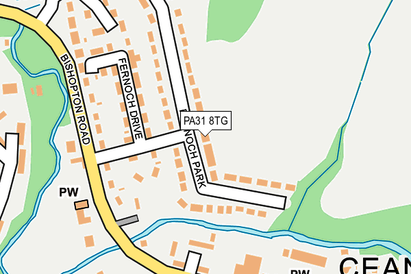 PA31 8TG map - OS OpenMap – Local (Ordnance Survey)