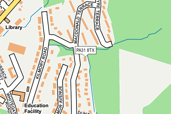 PA31 8TX map - OS OpenMap – Local (Ordnance Survey)