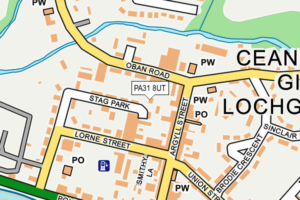 PA31 8UT map - OS OpenMap – Local (Ordnance Survey)