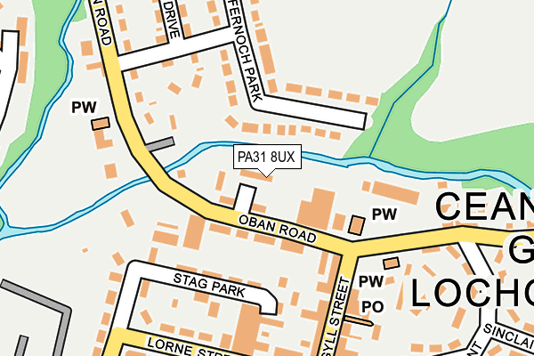 PA31 8UX map - OS OpenMap – Local (Ordnance Survey)