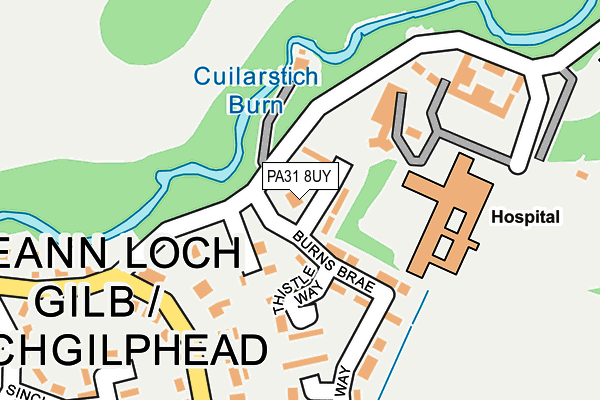 PA31 8UY map - OS OpenMap – Local (Ordnance Survey)