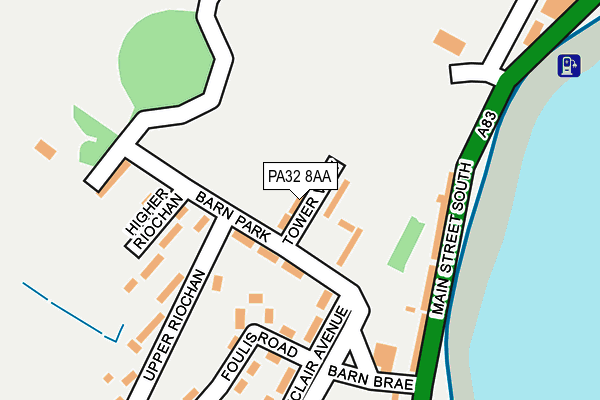 PA32 8AA map - OS OpenMap – Local (Ordnance Survey)