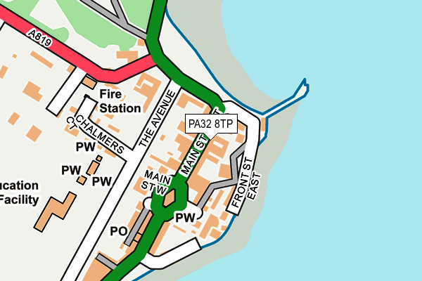 PA32 8TP map - OS OpenMap – Local (Ordnance Survey)