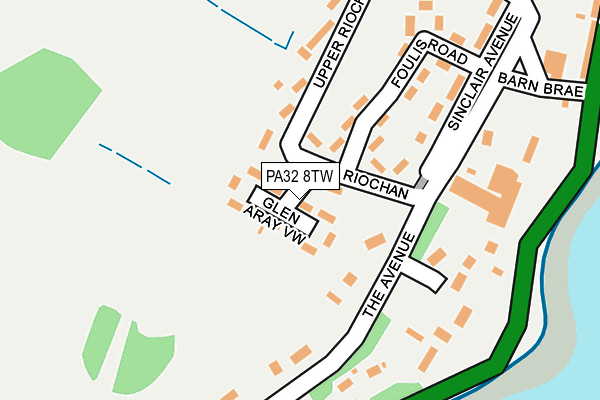 PA32 8TW map - OS OpenMap – Local (Ordnance Survey)