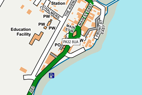 PA32 8UA map - OS OpenMap – Local (Ordnance Survey)