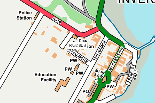 PA32 8UB map - OS OpenMap – Local (Ordnance Survey)