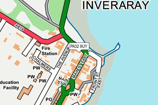 PA32 8UY map - OS OpenMap – Local (Ordnance Survey)