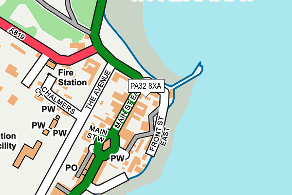 PA32 8XA map - OS OpenMap – Local (Ordnance Survey)