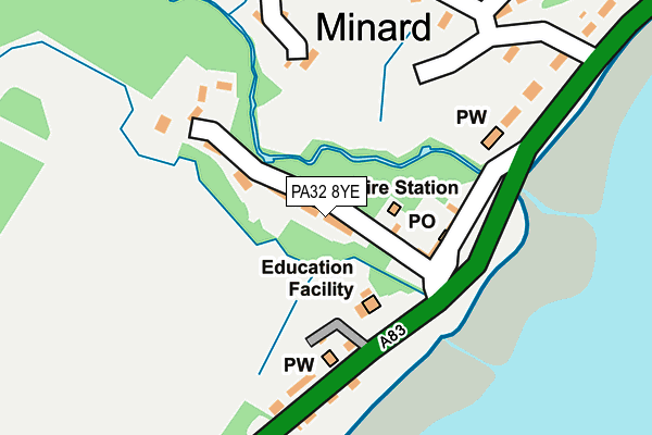 PA32 8YE map - OS OpenMap – Local (Ordnance Survey)