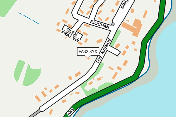 PA32 8YX map - OS OpenMap – Local (Ordnance Survey)