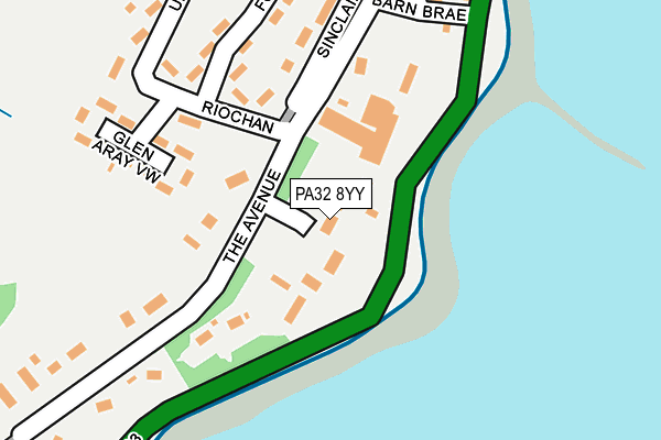 PA32 8YY map - OS OpenMap – Local (Ordnance Survey)