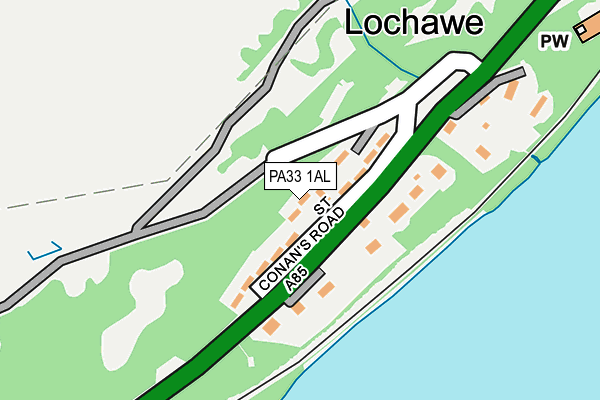 PA33 1AL map - OS OpenMap – Local (Ordnance Survey)