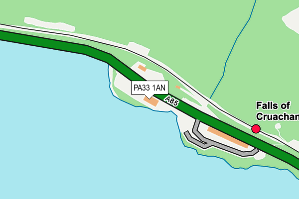 PA33 1AN map - OS OpenMap – Local (Ordnance Survey)