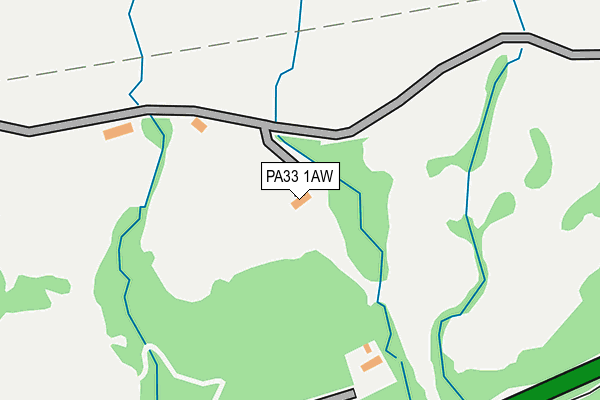 PA33 1AW map - OS OpenMap – Local (Ordnance Survey)