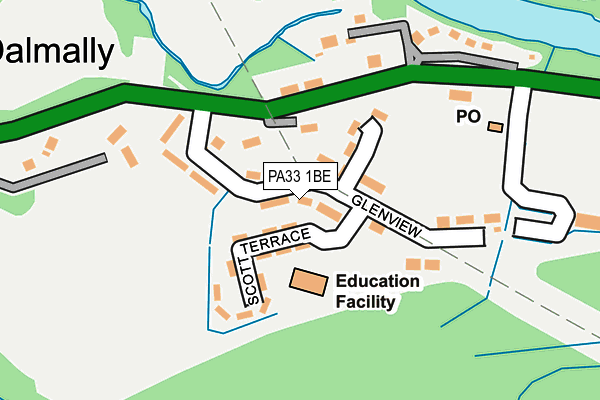PA33 1BE map - OS OpenMap – Local (Ordnance Survey)