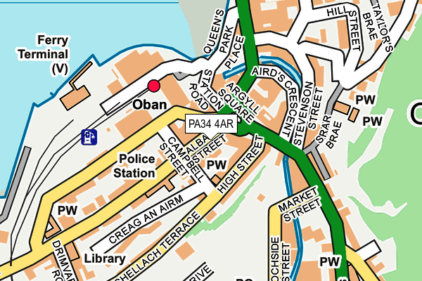 PA34 4AR map - OS OpenMap – Local (Ordnance Survey)