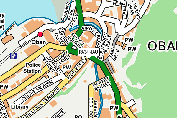 PA34 4AU map - OS OpenMap – Local (Ordnance Survey)