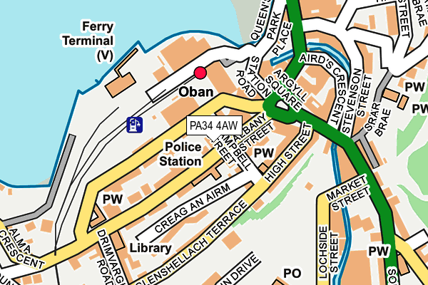 PA34 4AW map - OS OpenMap – Local (Ordnance Survey)