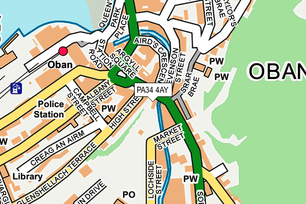 PA34 4AY map - OS OpenMap – Local (Ordnance Survey)