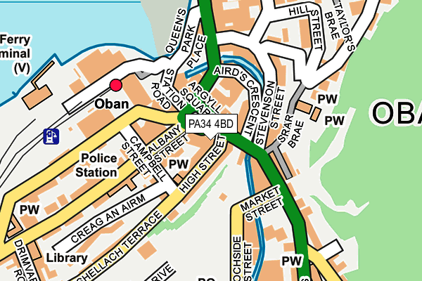PA34 4BD map - OS OpenMap – Local (Ordnance Survey)